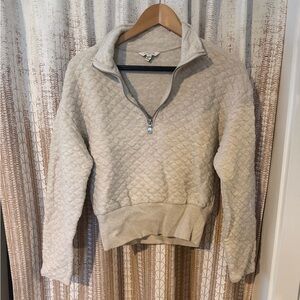 Banana Republic Cream Quilted Sweatshirt